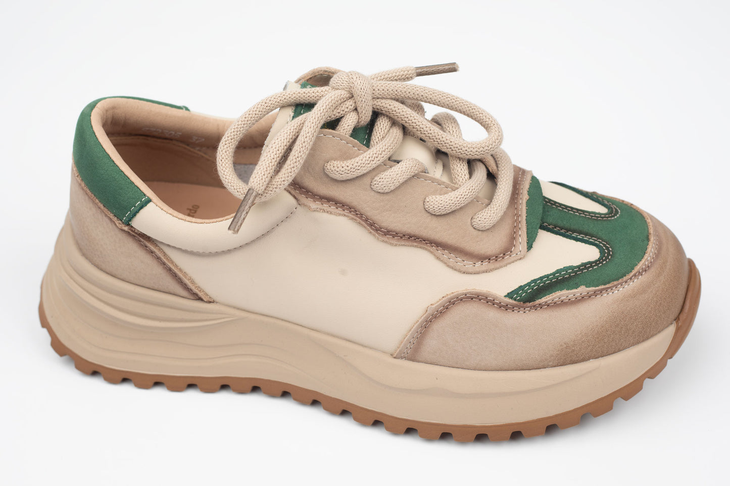Adidași damă piele naturală FRANCO GERERDO 572305 Crem verde