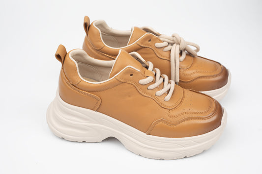 Adidași damă piele naturală FRANCO GERERDO 10786 Galben