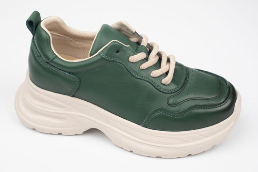 Adidași damă piele naturală FRANCO GERERDO 10786 Verde