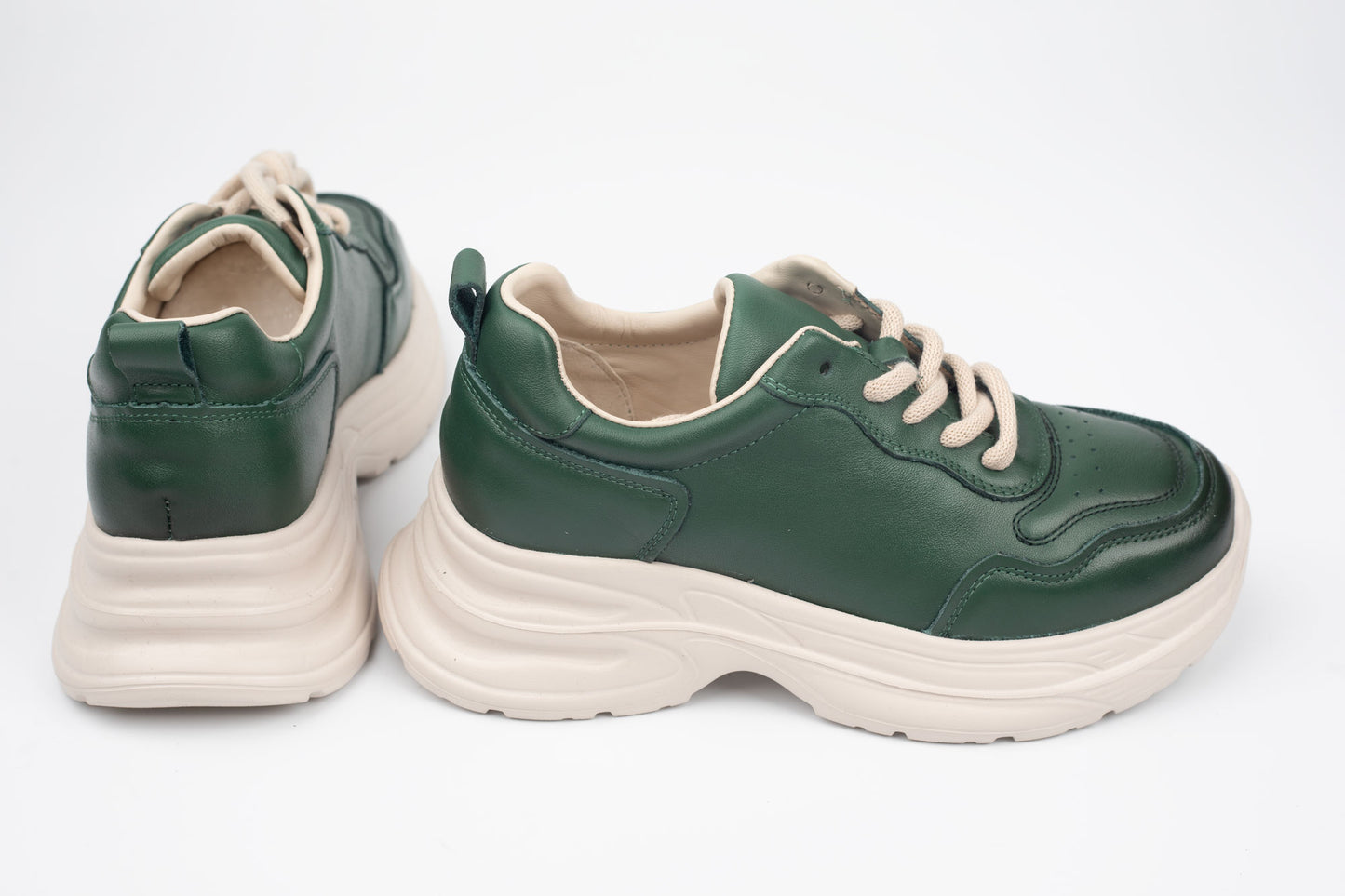 Adidași damă piele naturală FRANCO GERERDO 10786 Verde