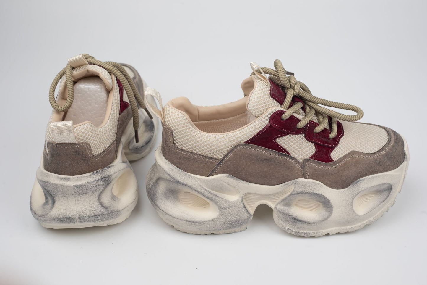 Adidași damă piele naturală FRANCO GERERDO 8986 Bordo