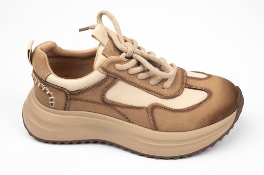 Adidași damă piele naturală FRANCO GERERDO 1572103 Apricot
