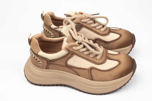 Adidași damă piele naturală FRANCO GERERDO 1572103 Apricot