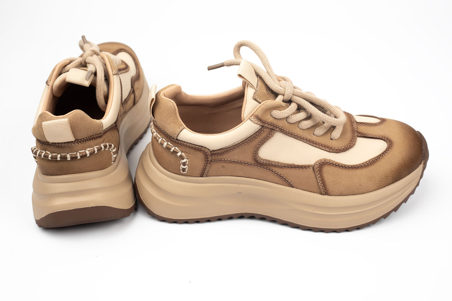 Adidași damă piele naturală FRANCO GERERDO 1572103 Apricot