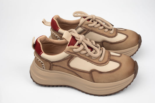 Adidași damă piele naturală FRANCO GERERDO 1572103 Roșu