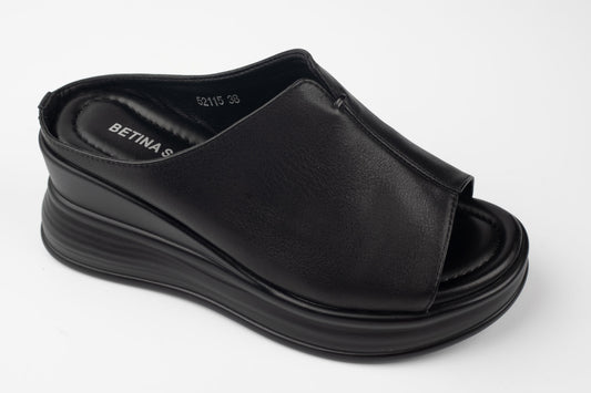 Saboți damă piele naturală BETINA 52115 Negru