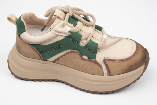 Adidași damă piele naturală FRANCO GERERDO 1572105 Verde