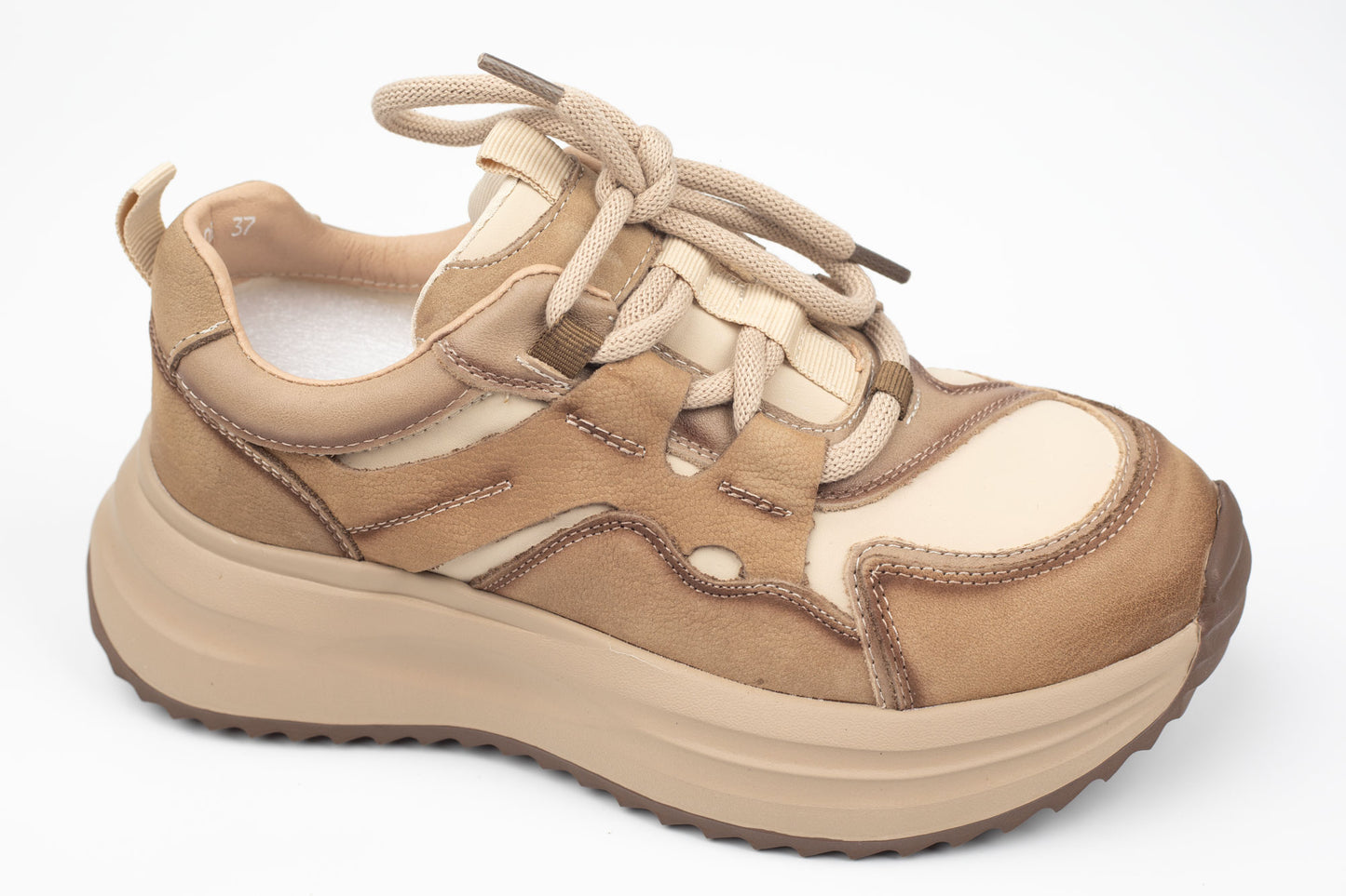 Adidași damă piele naturală FRANCO GERERDO 1572105 Apricot