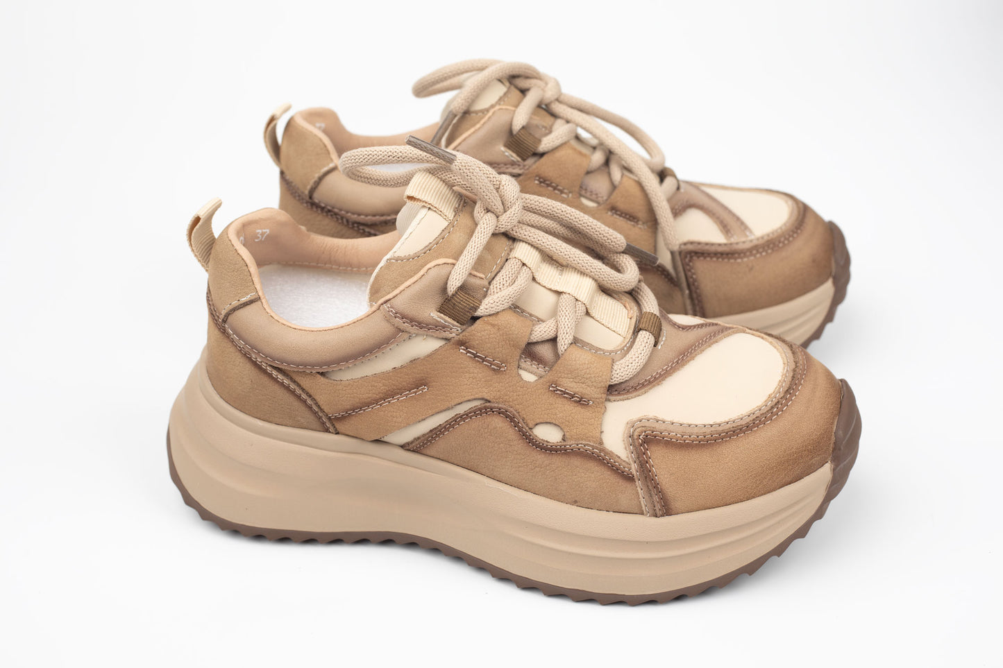 Adidași damă piele naturală FRANCO GERERDO 1572105 Apricot