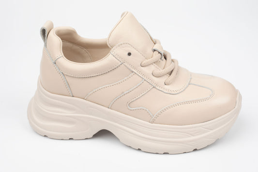 Adidași damă piele naturală FRANCO GERERDO 10785 Crem