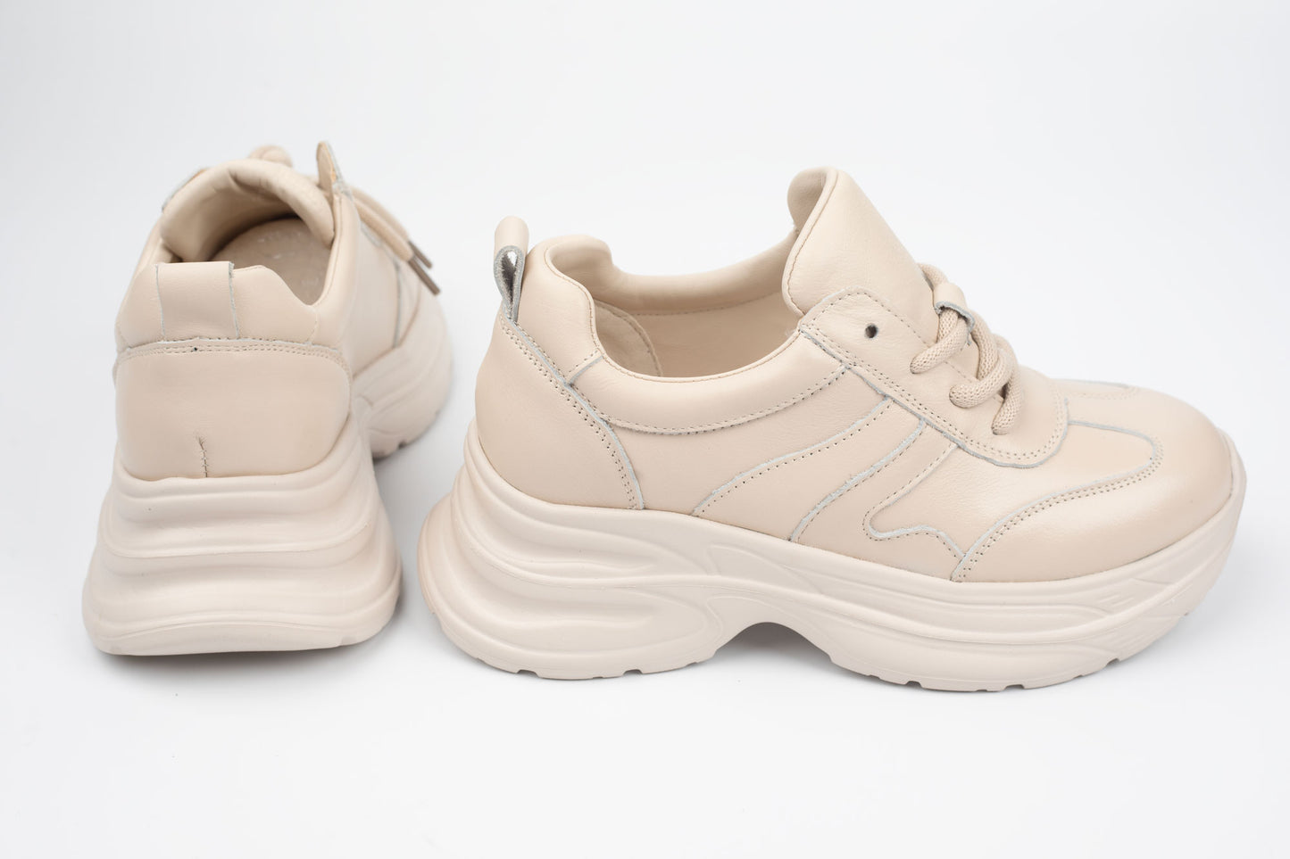 Adidași damă piele naturală FRANCO GERERDO 10785 Crem