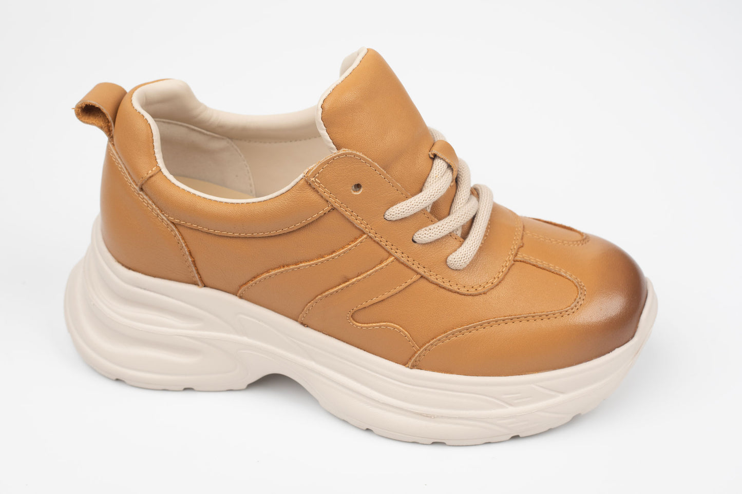 Adidași damă piele naturală FRANCO GERERDO 10785 Galben