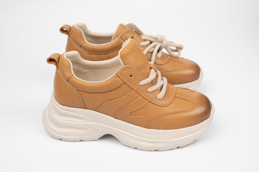 Adidași damă piele naturală FRANCO GERERDO 10785 Galben