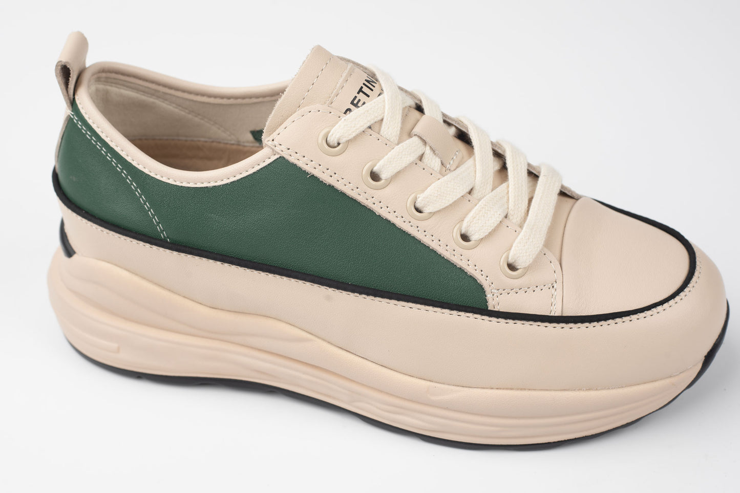 Pantofi damă piele naturală BETINA X-5092 Bej verde