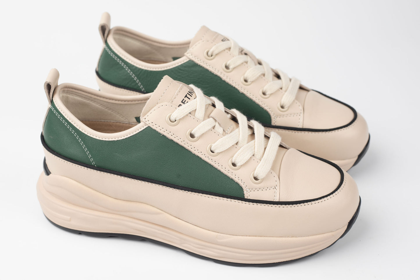 Pantofi damă piele naturală BETINA X-5092 Bej verde