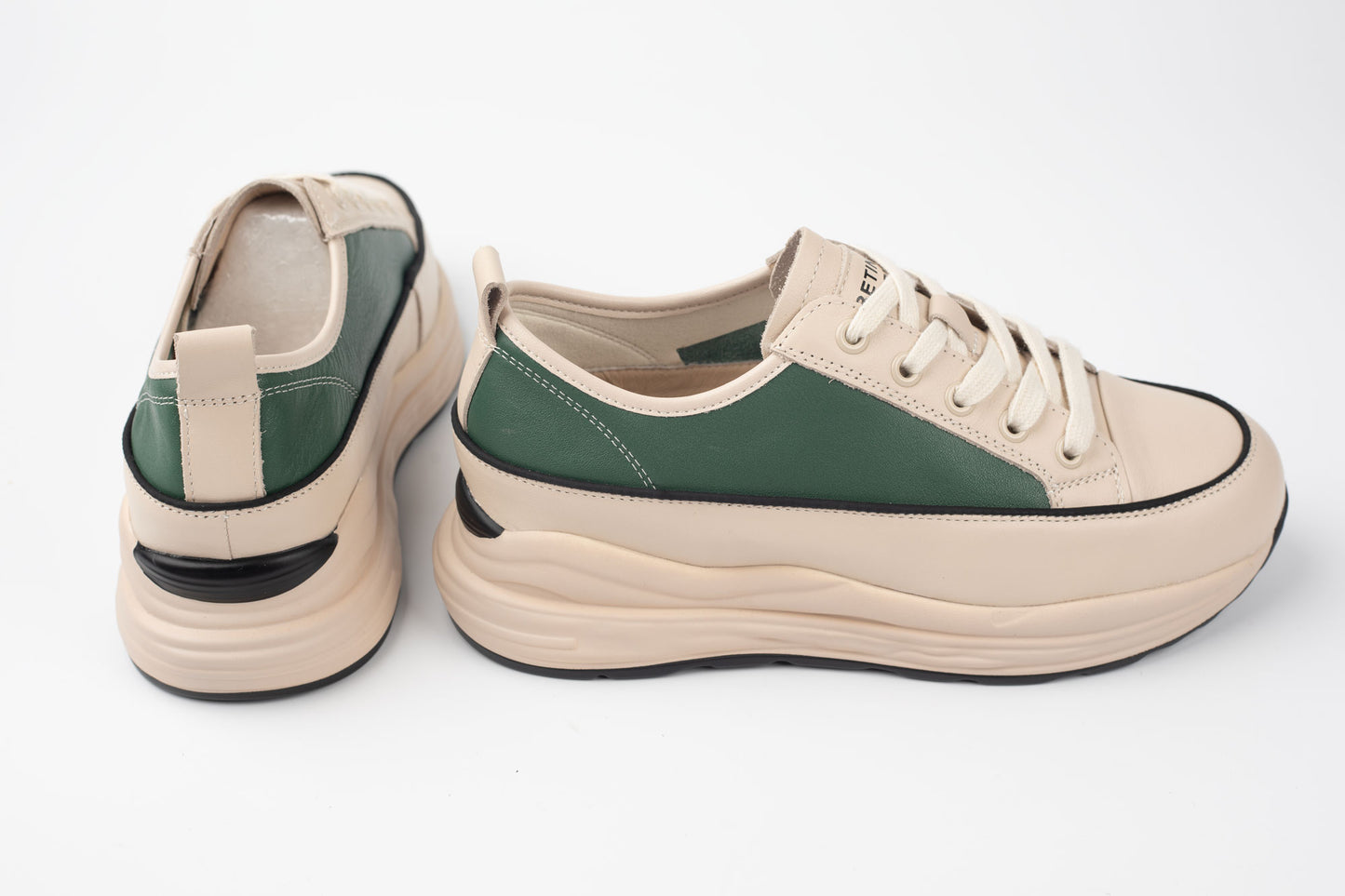 Pantofi damă piele naturală BETINA X-5092 Bej verde