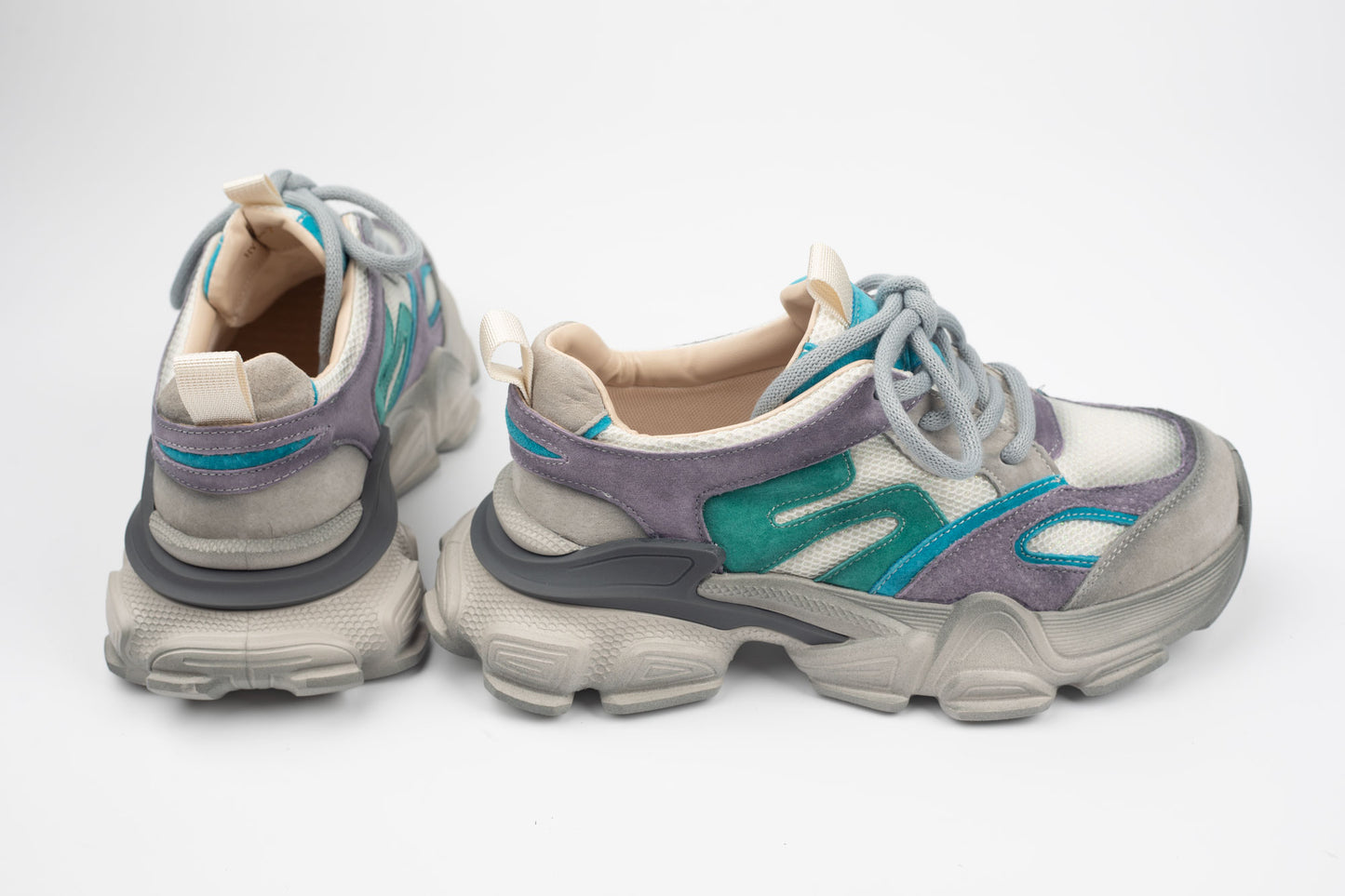 Adidași damă piele naturală FRANCO GERARDO 5786 Grey blue