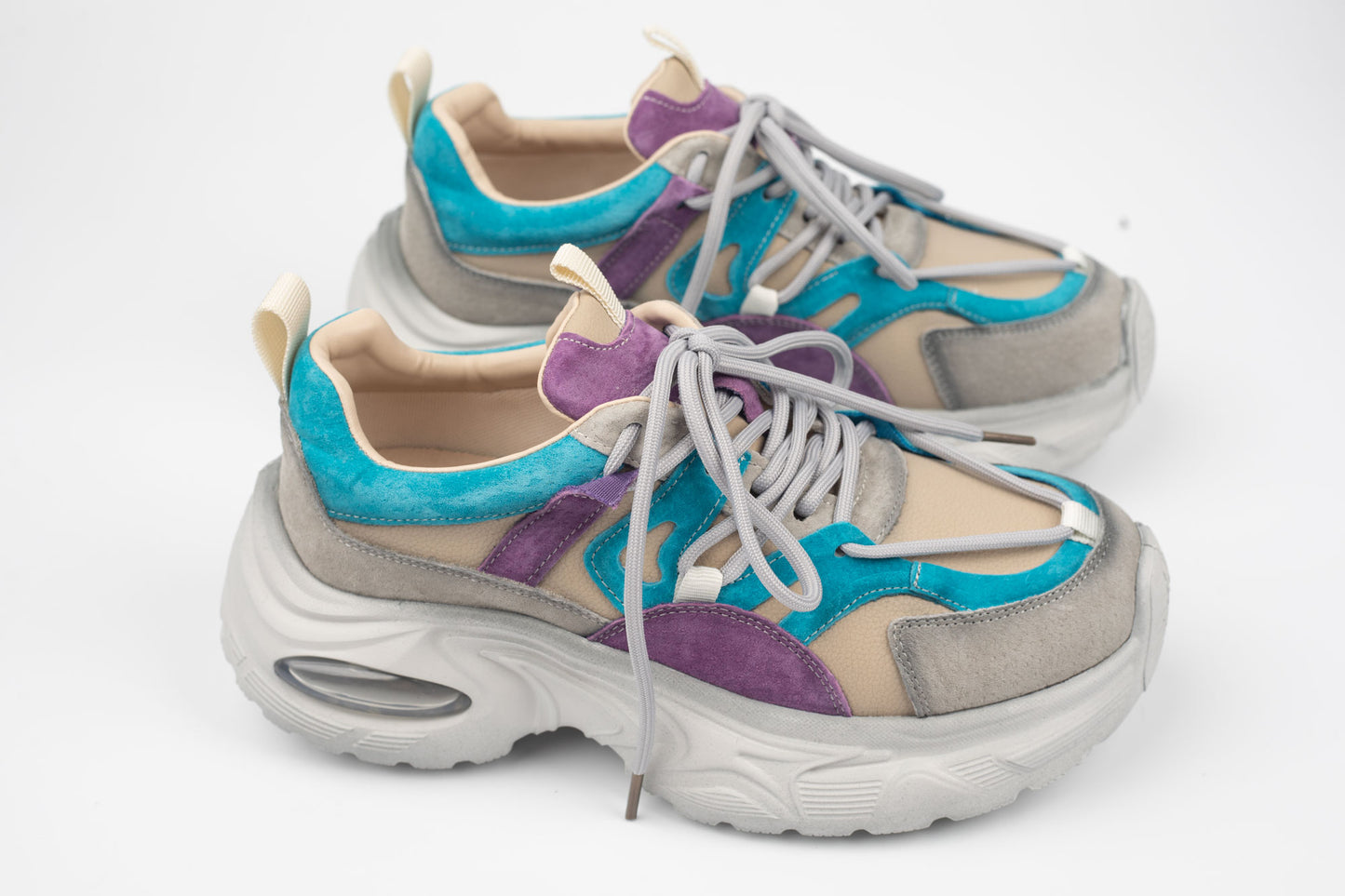 Adidași damă piele naturală FRANCO GERARDO 2122 Blue mov