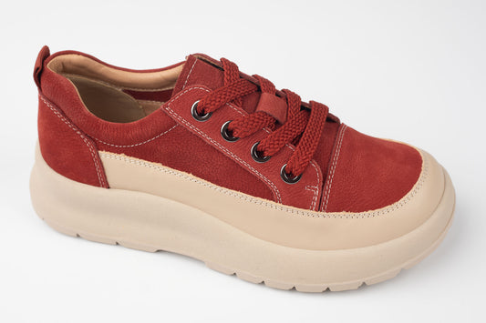 Pantofi damă piele naturală FORMAZIONE 70108 Roșu