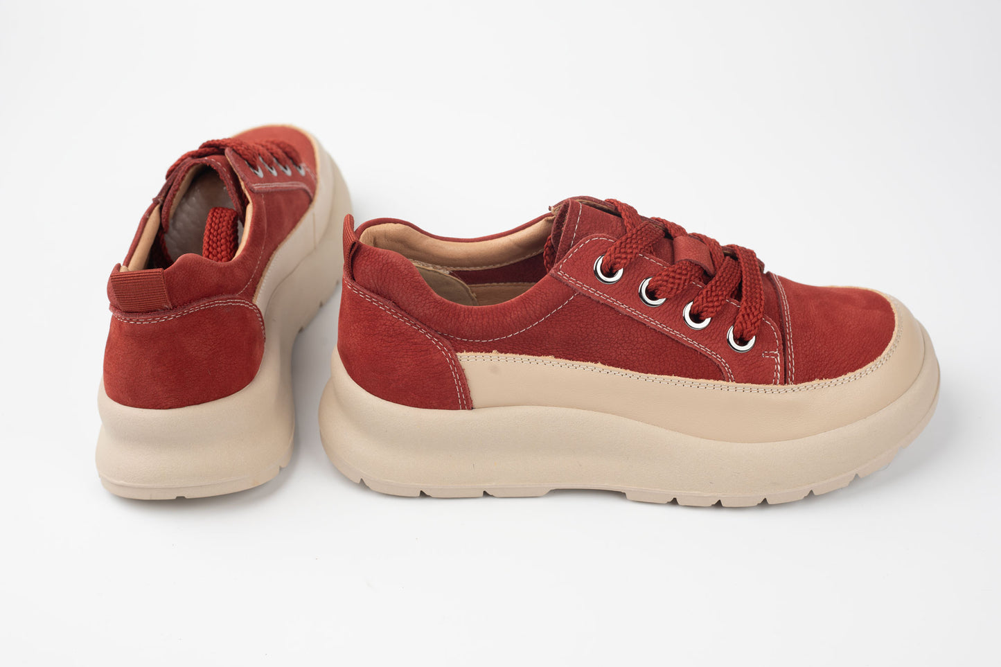 Pantofi damă piele naturală FORMAZIONE 70108 Roșu