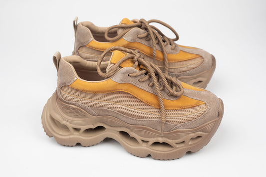Adidași damă piele naturală FRANCO GERARDO 6376 Galben