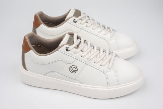 Adidași bărbați piele ecologică premium GORETTI 25 Alb