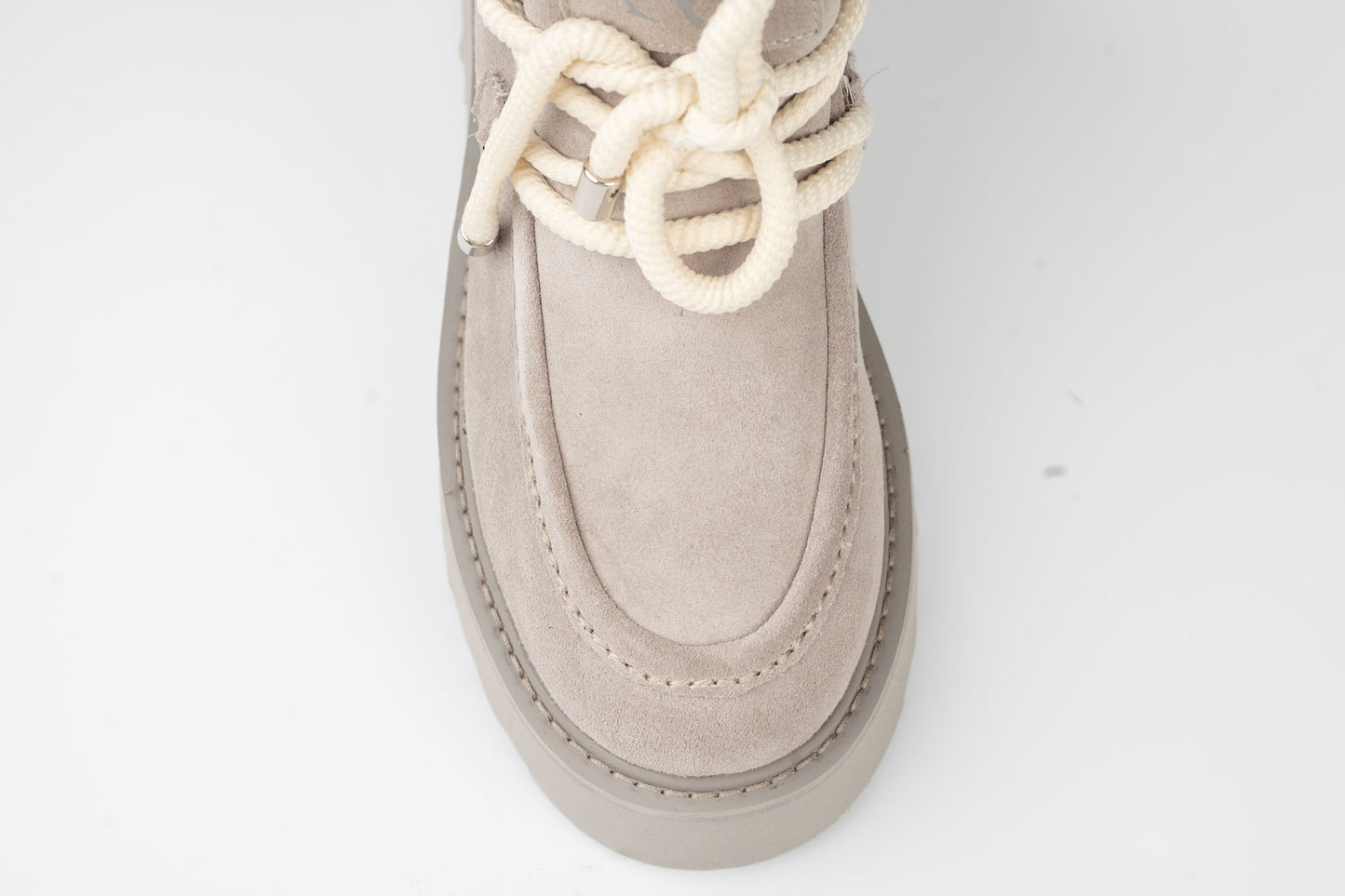 Women's boots made of genuine suede leather ANNA VIOTI 37393 Grey vel