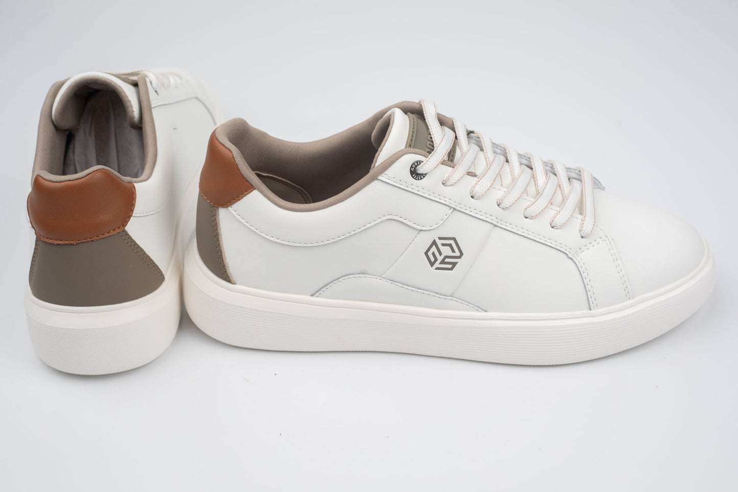 Adidași bărbați piele ecologică premium GORETTI 25 Alb