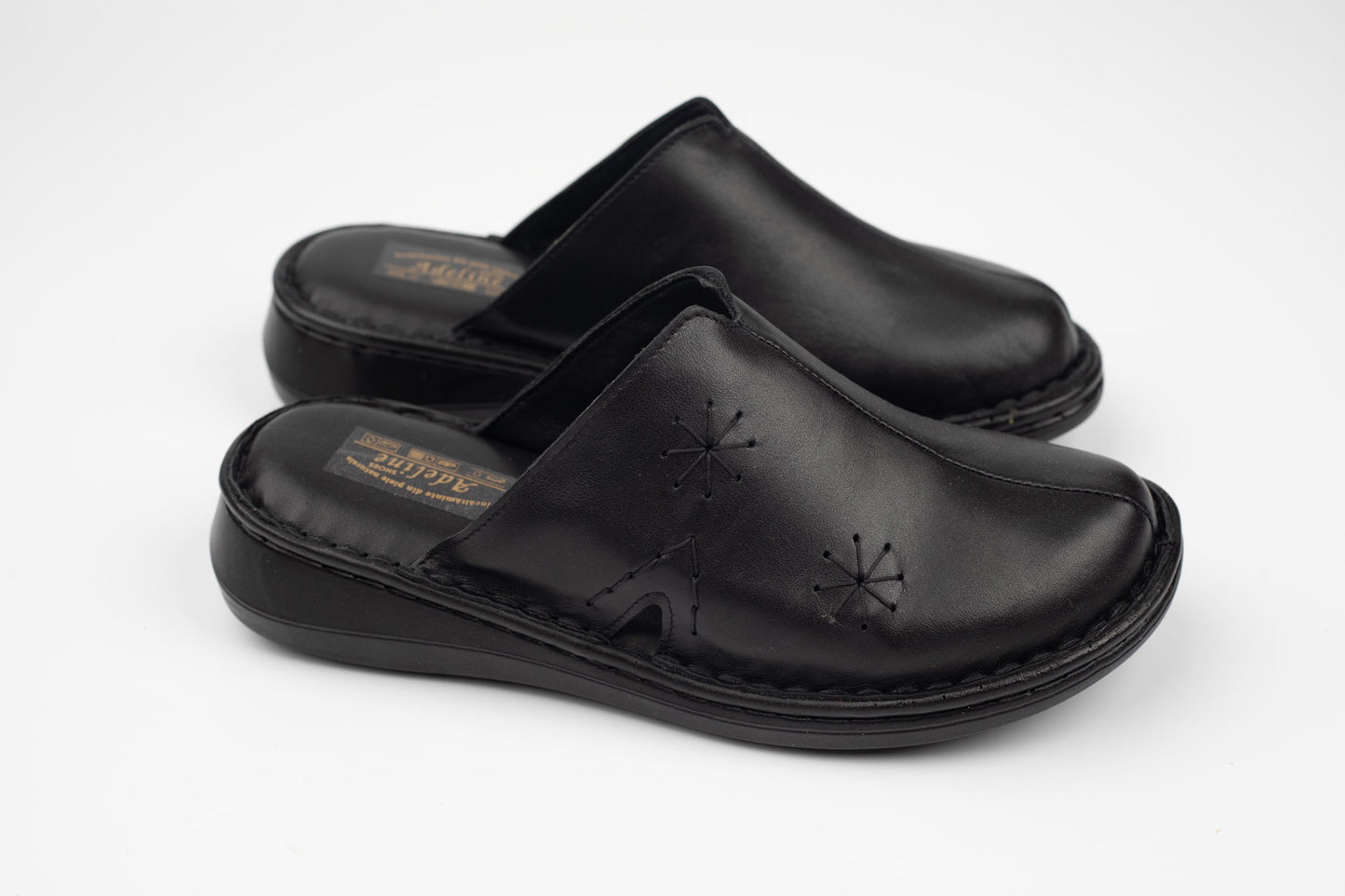 Saboti dama piele naturală ADELINE M-01 Negru