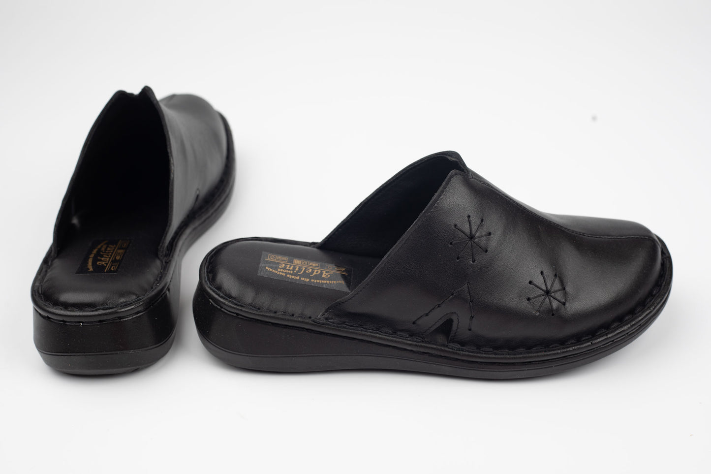 Saboti dama piele naturală ADELINE M-01 Negru
