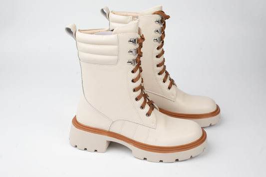 Women's genuine leather boots ANNA VIOTI 107 Beige