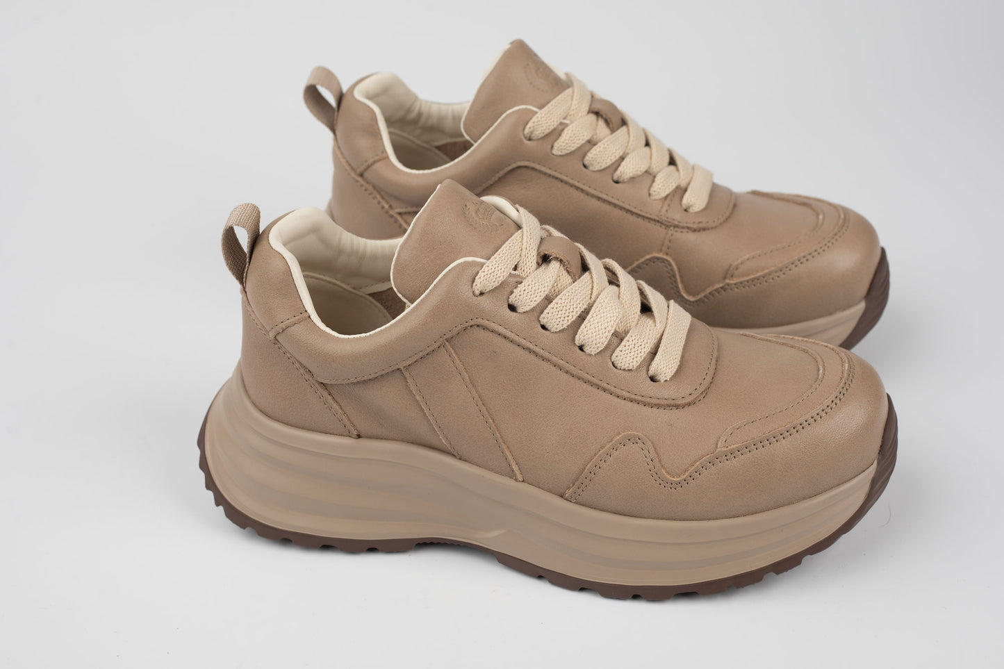 Adidași damă piele naturală FRANCO GERERDO 2605 Apricot