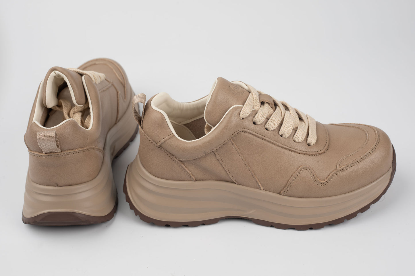 Adidași damă piele naturală FRANCO GERERDO 2605 Apricot
