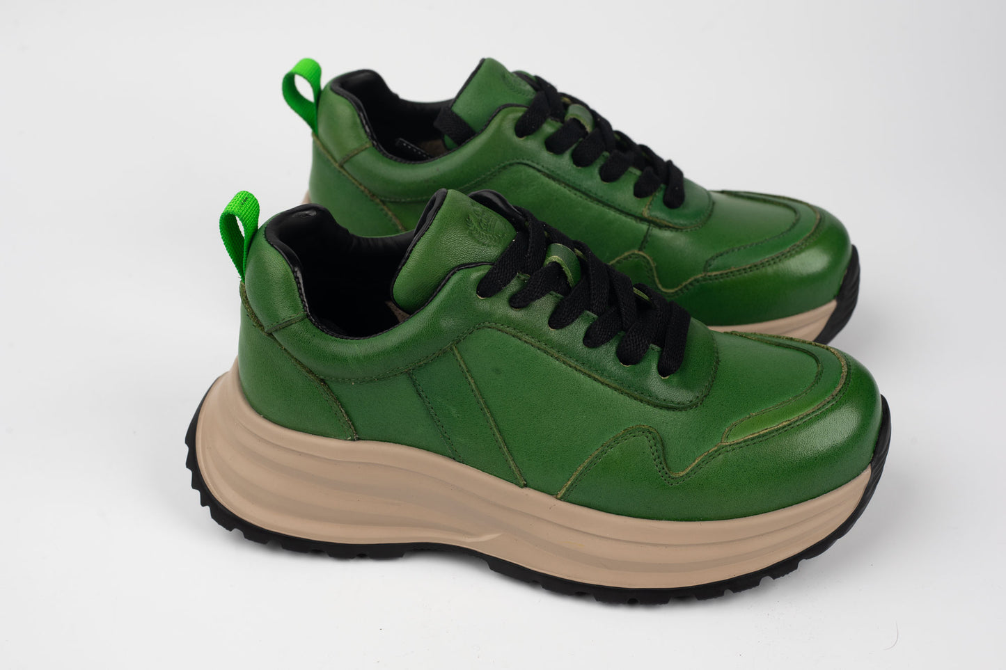 Adidași damă piele naturală FRANCO GERERDO 2605 Verde