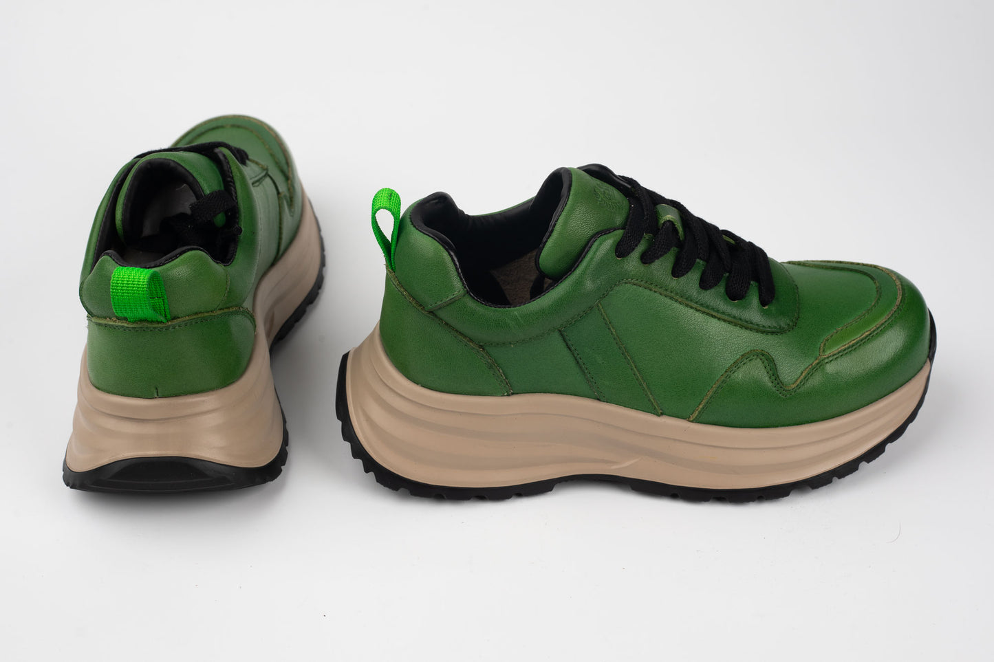 Adidași damă piele naturală FRANCO GERERDO 2605 Verde
