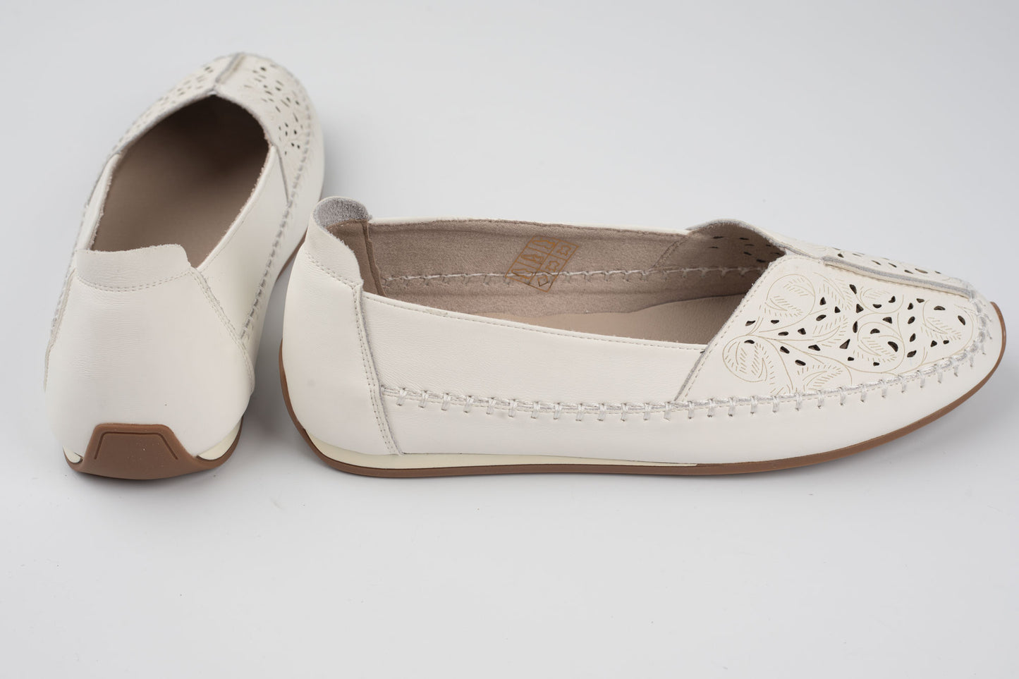Pantofi damă piele naturală FORMAZIONE 5001-1 Crem