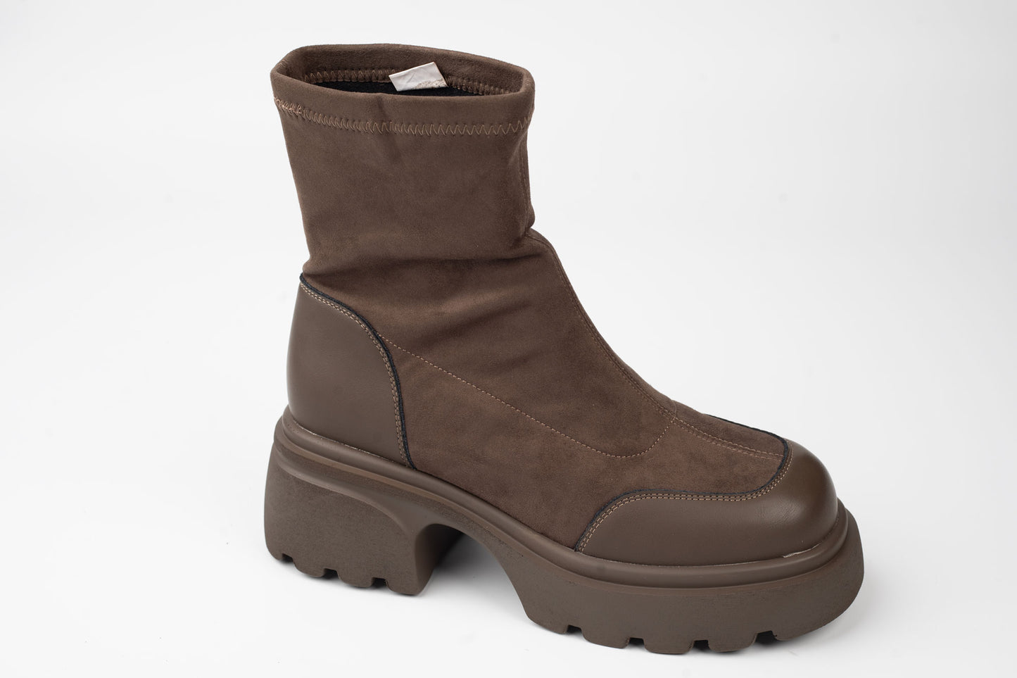 Women's genuine leather boots FORMAZIONE 7980 Khaki vel