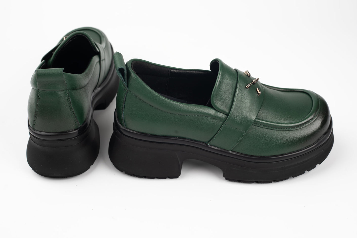 Pantofi damă piele naturală FORMAZIONE 10828 Verde