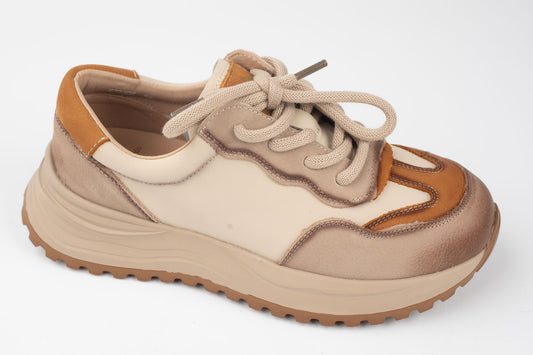 Adidași damă piele naturală FRANCO GERERDO 572305 Galben