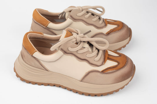 Adidași damă piele naturală FRANCO GERERDO 572305 Galben