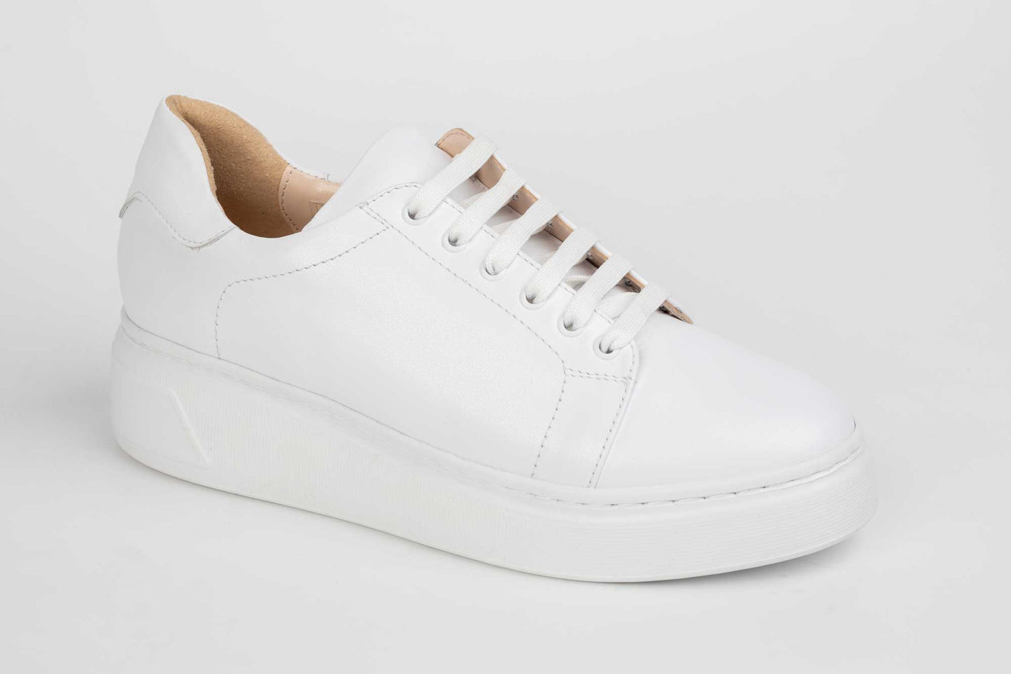 Women's shoes, natural leather PERLA 1992, white