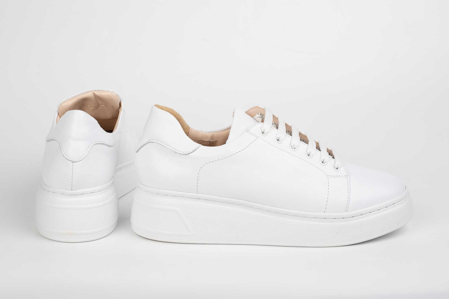 Women's shoes, natural leather PERLA 1992, white