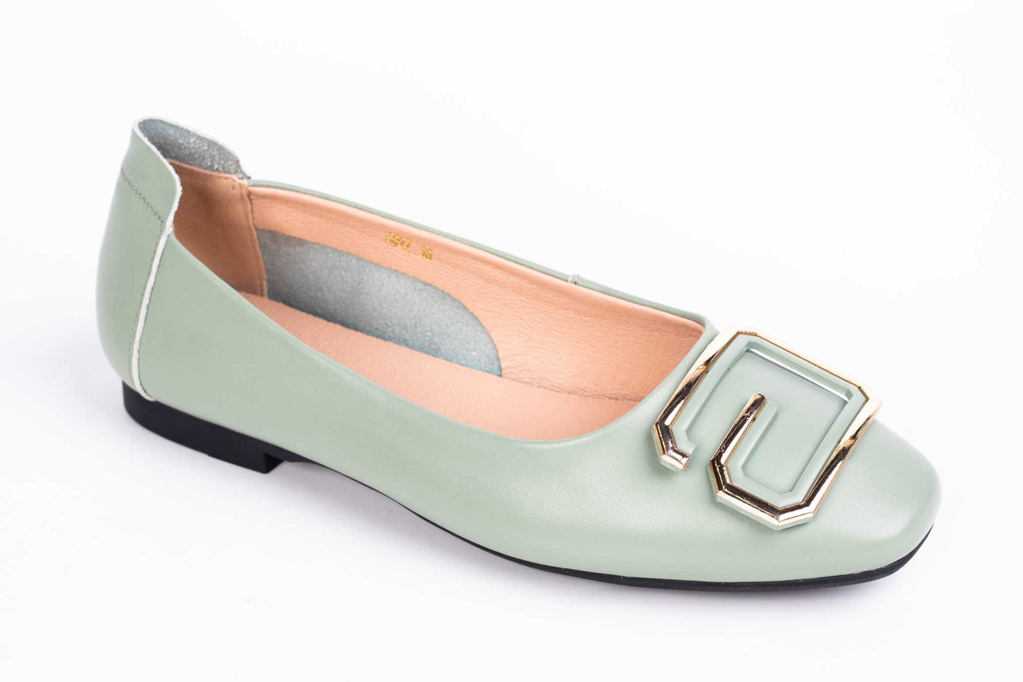 Women's casual shoes made of natural leather FORMAZIONE 6097 green