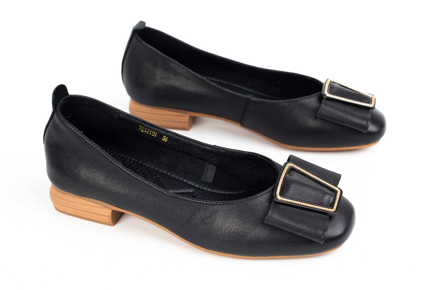 Women's casual shoes made of genuine leather FORMAZIONE 2101 black