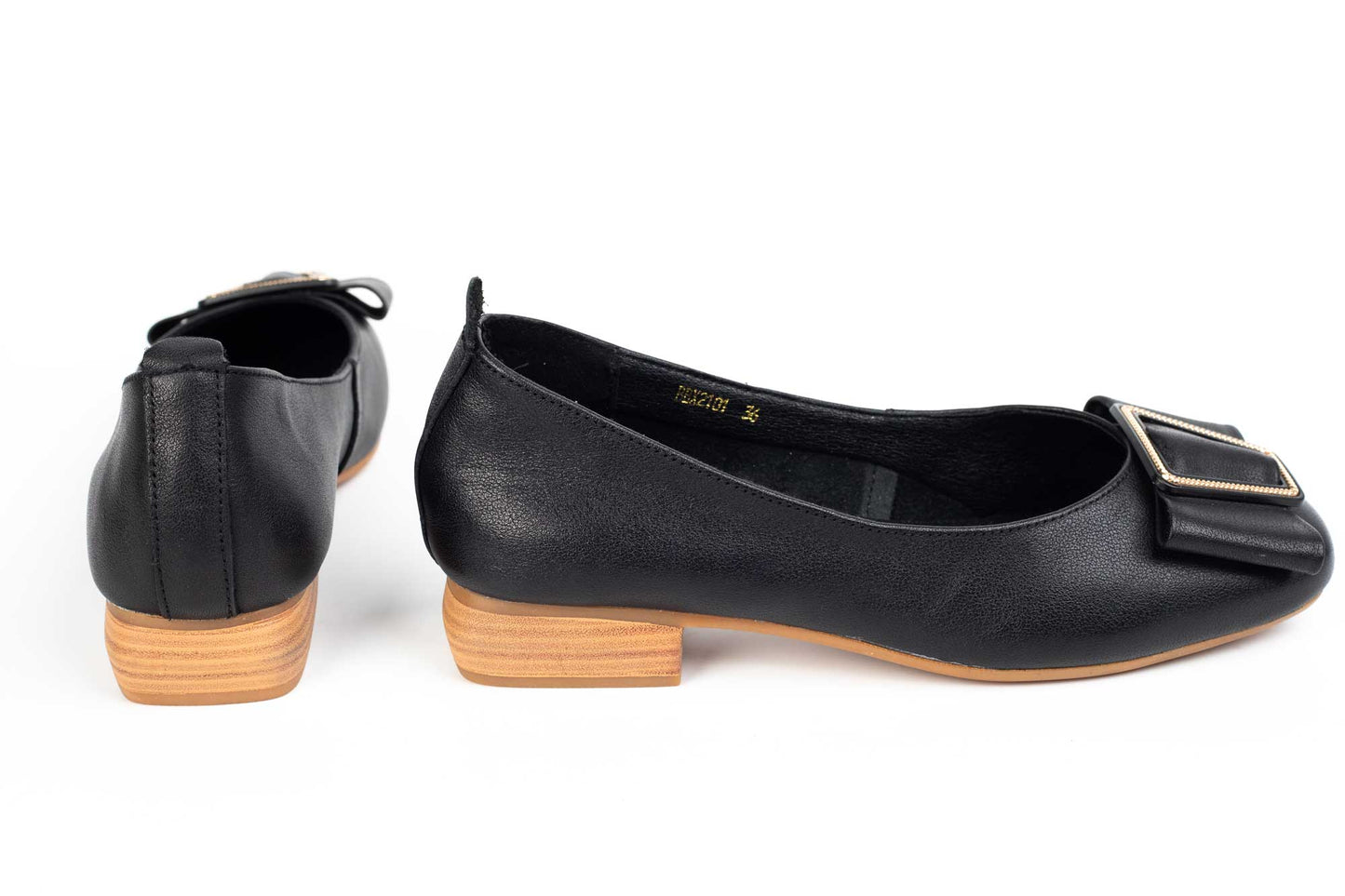 Women's casual shoes made of genuine leather FORMAZIONE 2101 black