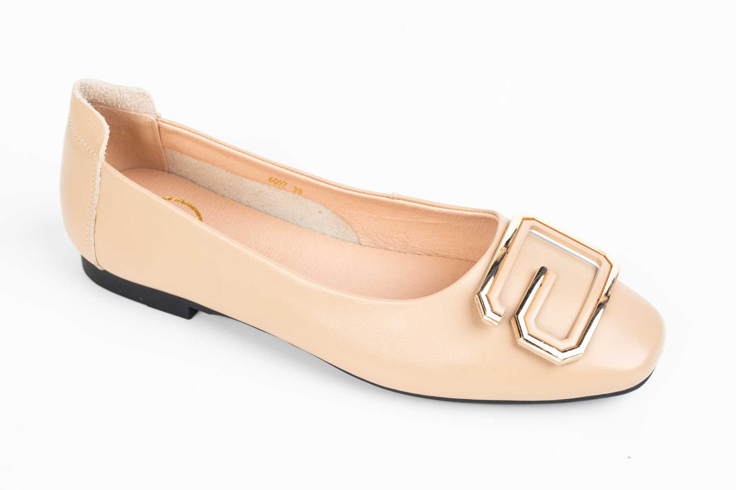 Women's casual shoes made of genuine leather FORMAZIONE 6097 apricot