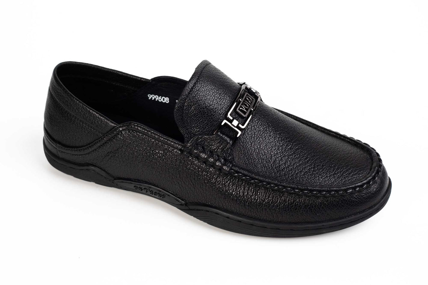 Men's casual shoes made of genuine leather MELS 999608 black