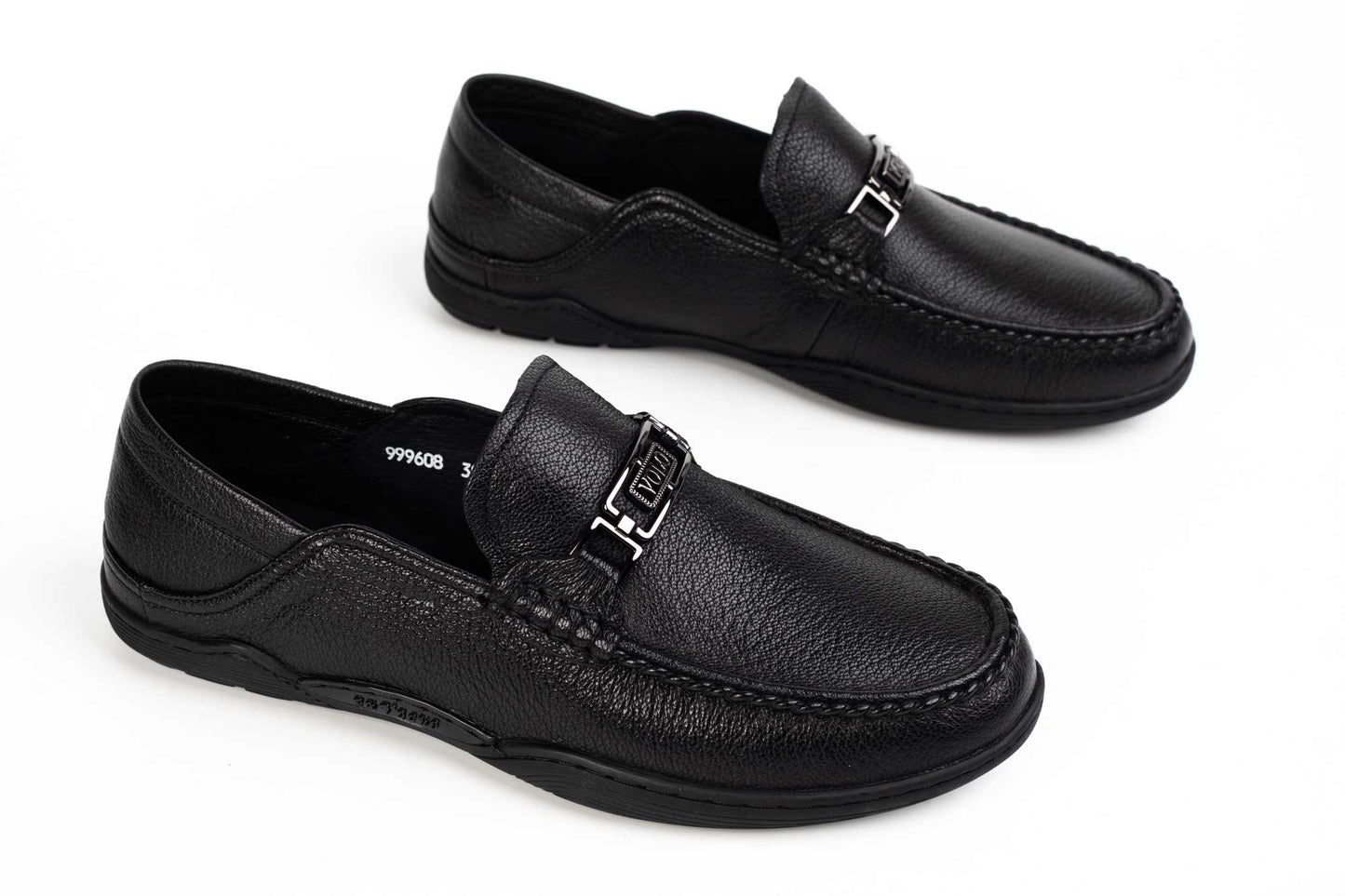 Men's casual shoes made of genuine leather MELS 999608 black