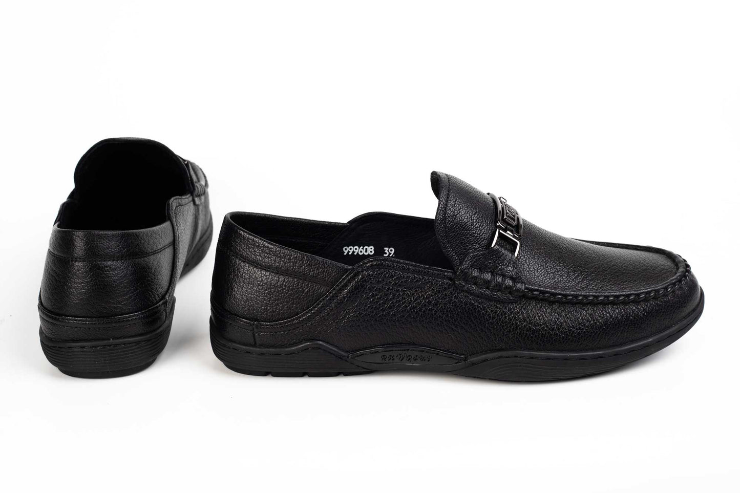 Men's casual shoes made of genuine leather MELS 999608 black