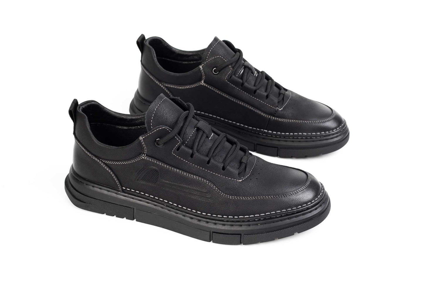 Men's genuine leather shoes MELS 807 Black